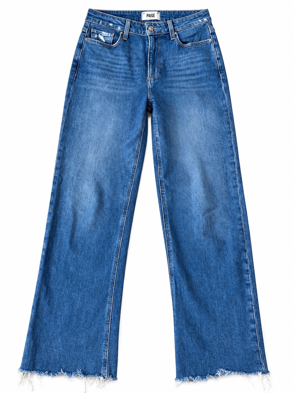 PAIGE Leenah Ankle Jeans Size 25 Distressed Raw Hem Medium Wash